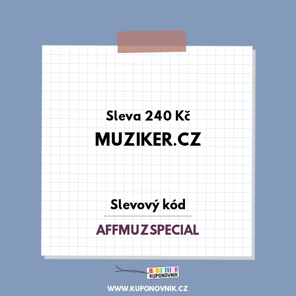 Muziker.cz slevový kód - Sleva 240 Kč