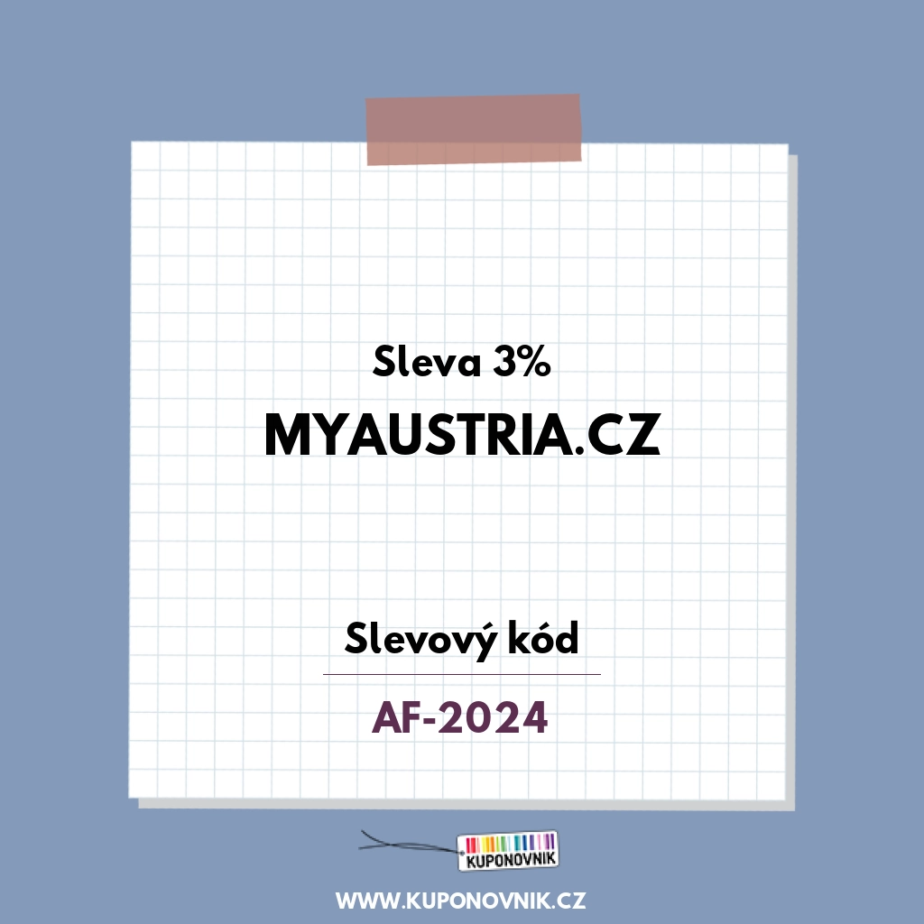 MyAustria.cz slevový kód - Sleva 3%