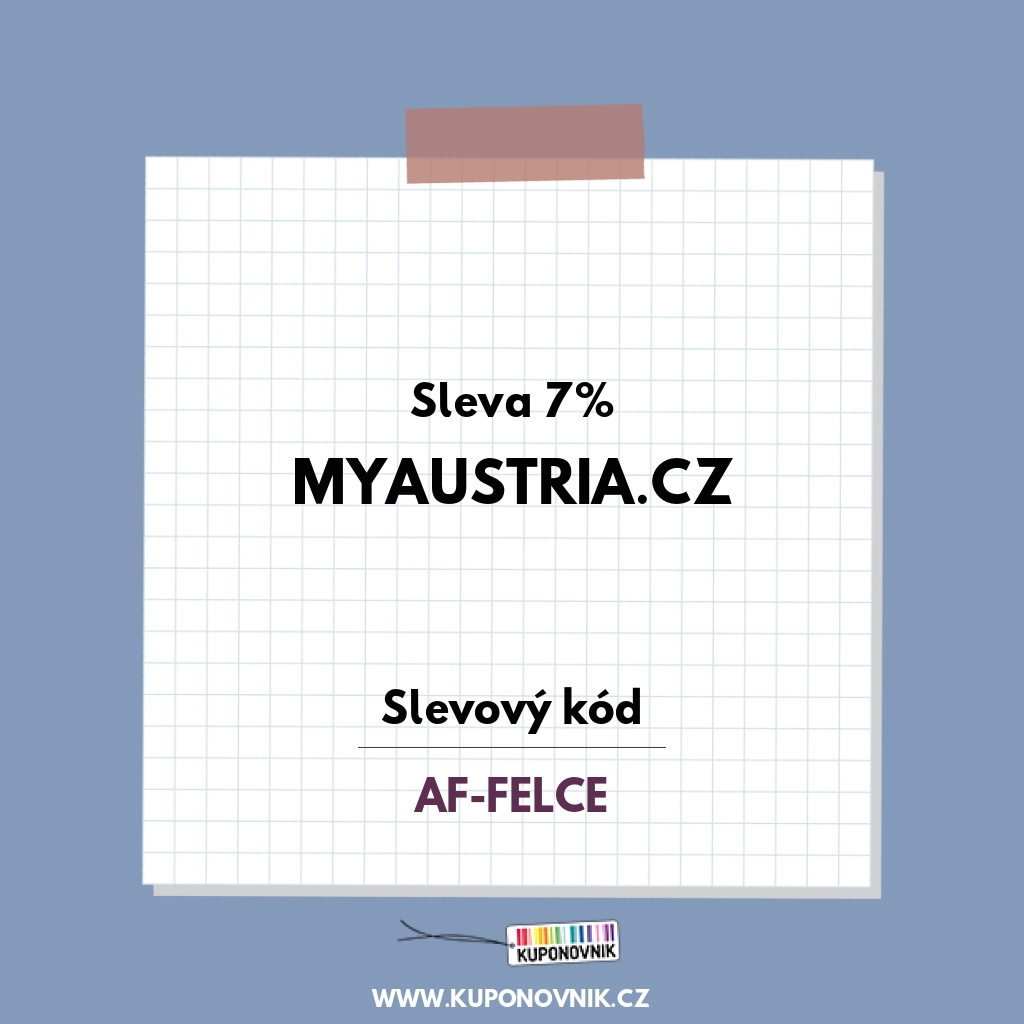 MyAustria.cz slevový kód - Sleva 7%