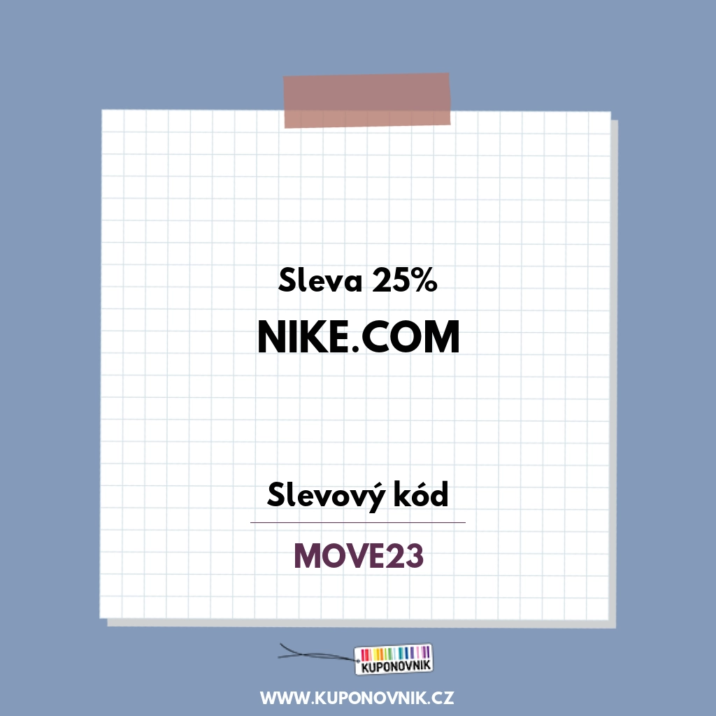 Nike.com slevový kód - Sleva 25%