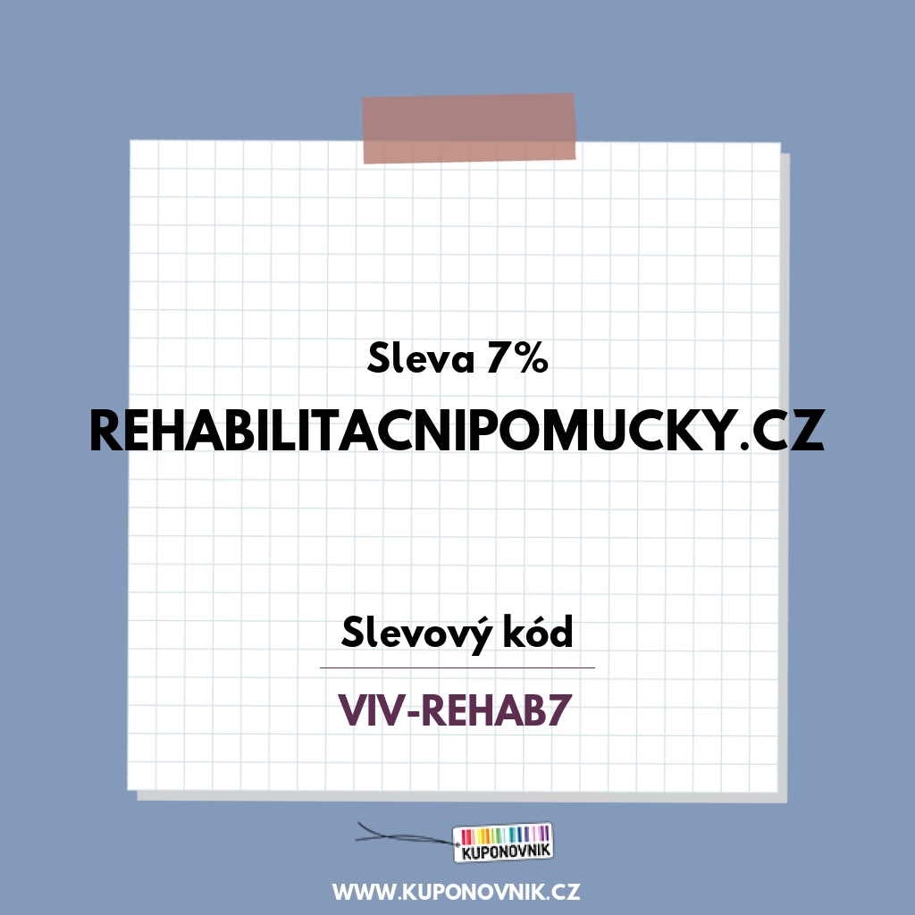 Rehabilitacnipomucky.cz slevový kód - Sleva 7%