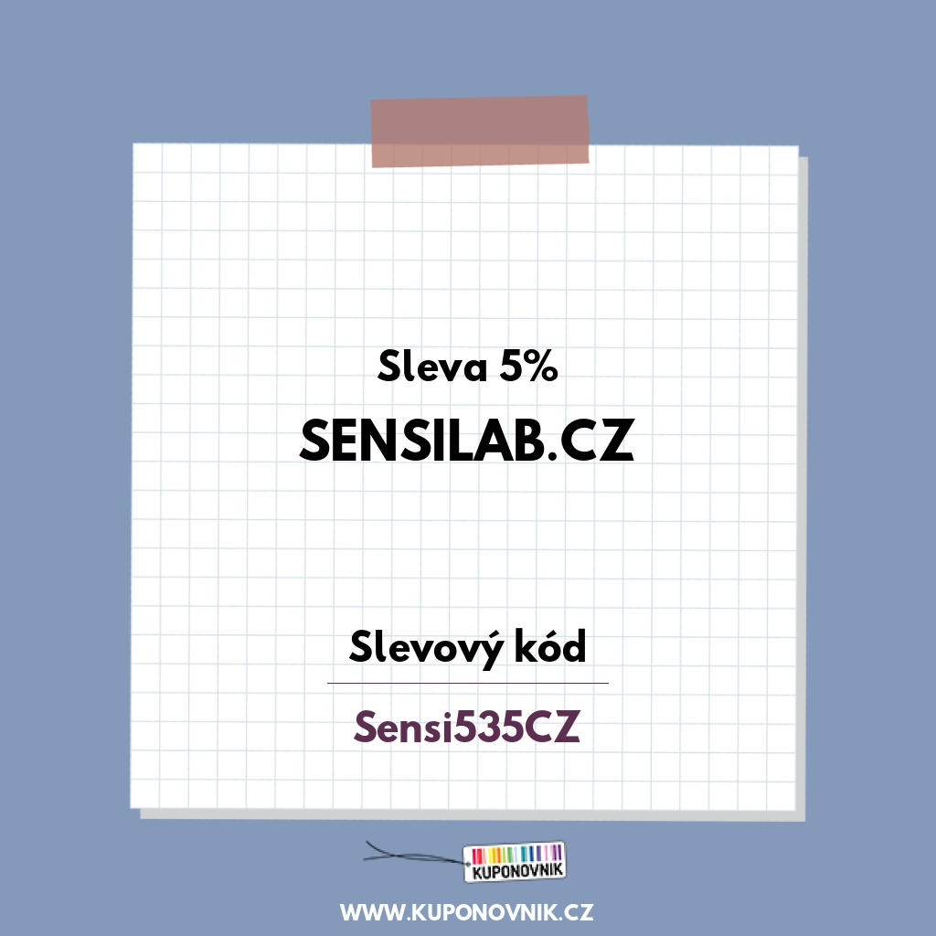 Sensilab.cz slevový kód - Sleva 5%