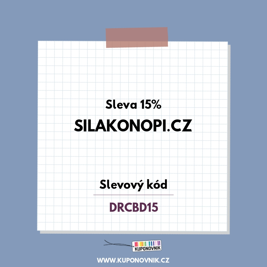 Silakonopi.cz slevový kód - Sleva 15%
