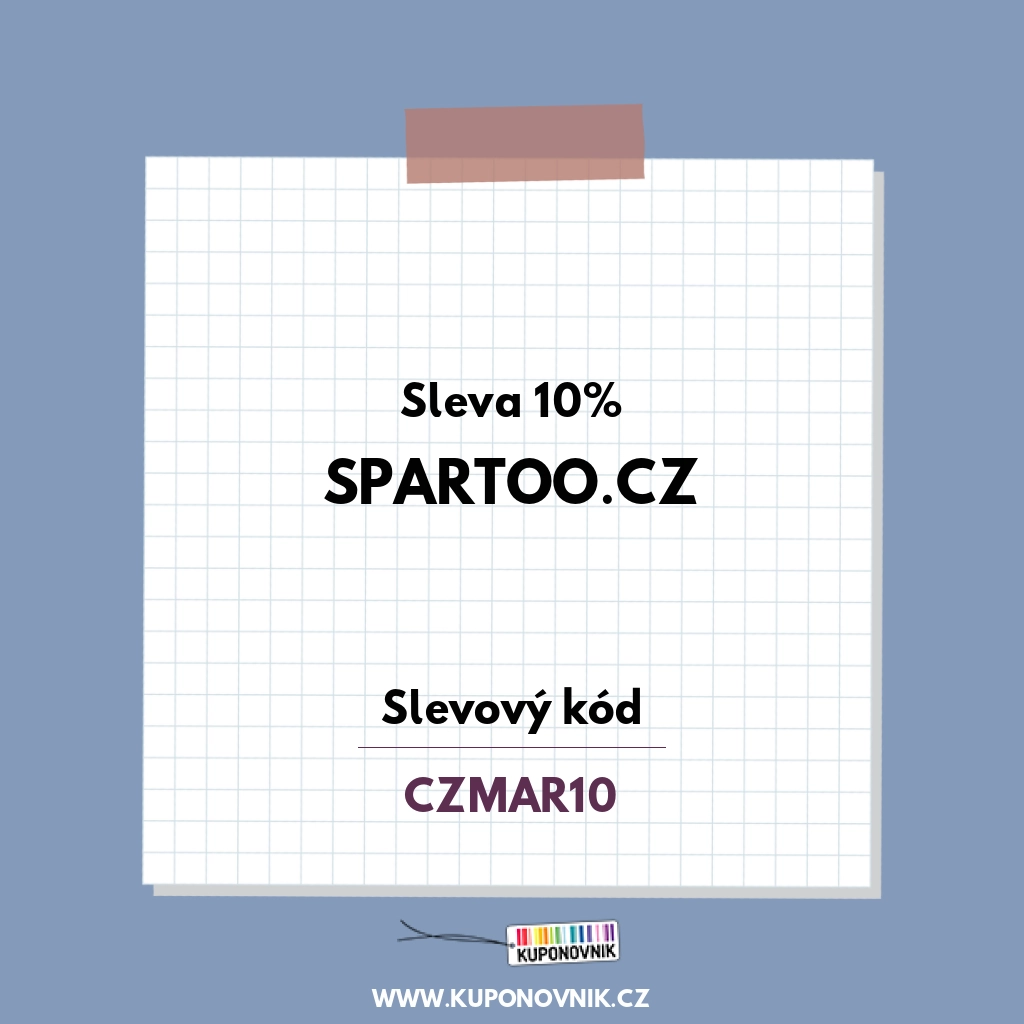 Spartoo.cz slevový kód - Sleva 10%