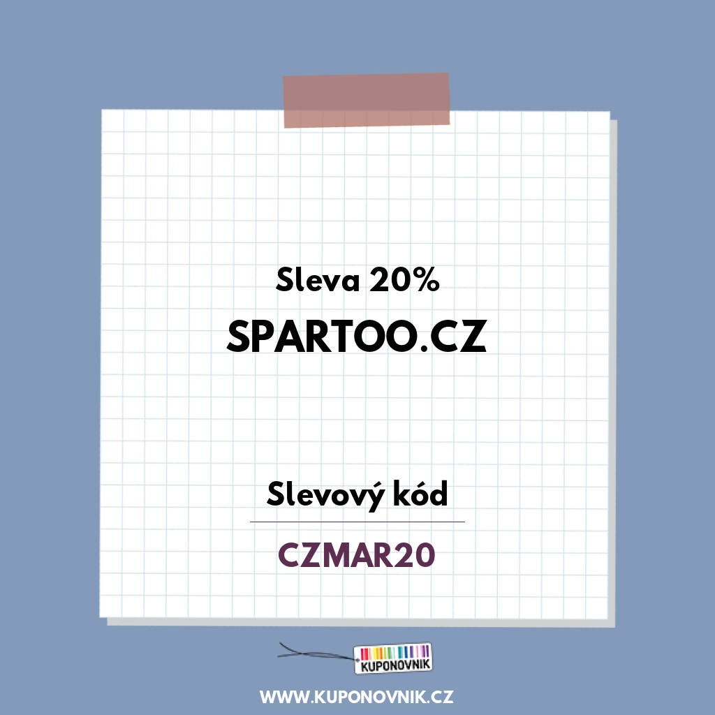 Spartoo.cz slevový kód - Sleva 20%
