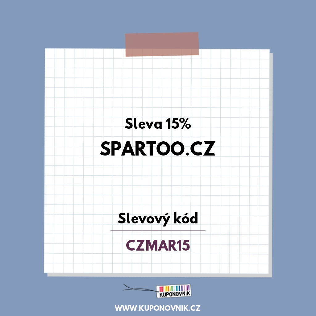 Spartoo.cz slevový kód - Sleva 15%