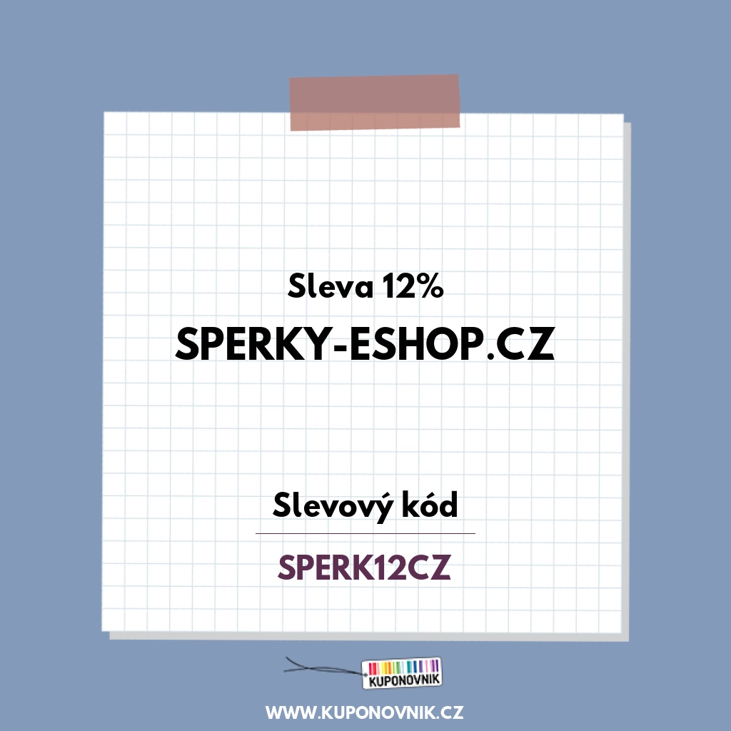 Sperky-eshop.cz slevový kód - Sleva 12%