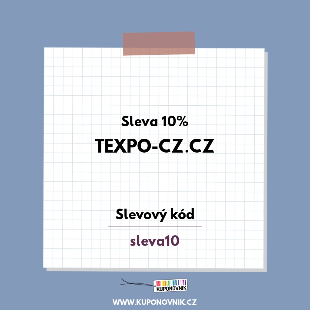 Texpo-cz.cz slevový kód - Sleva 10%