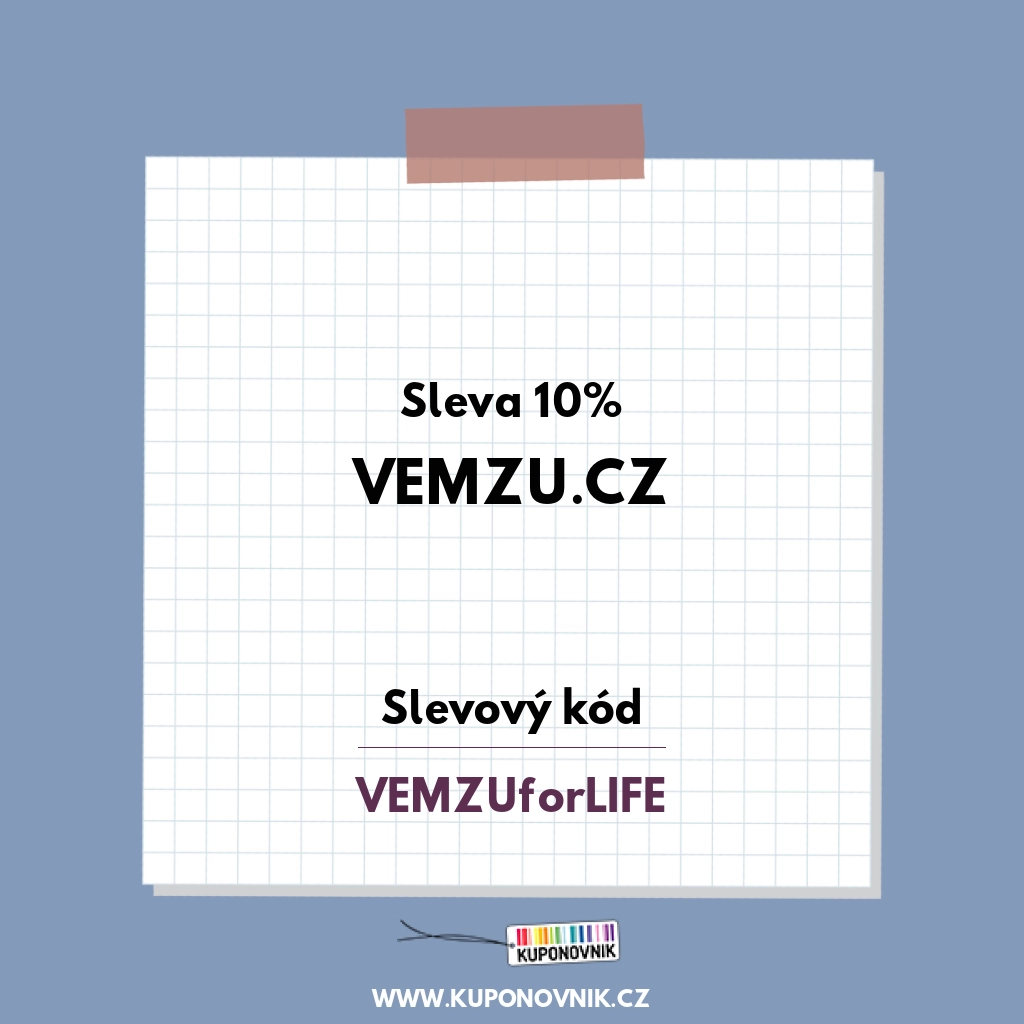 Vemzu.cz slevový kód - Sleva 10%
