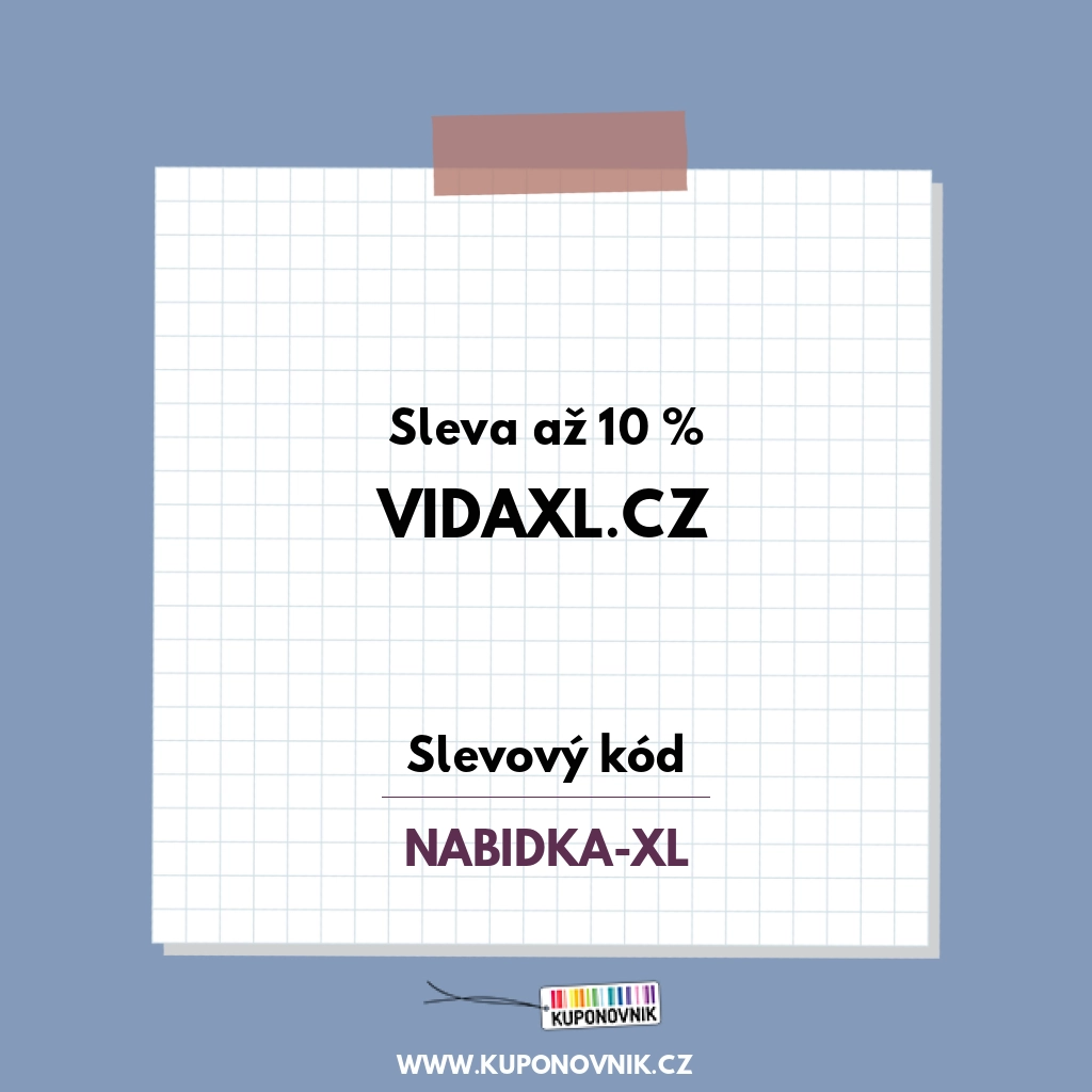 VidaXL.cz slevový kód - Sleva až 10 %