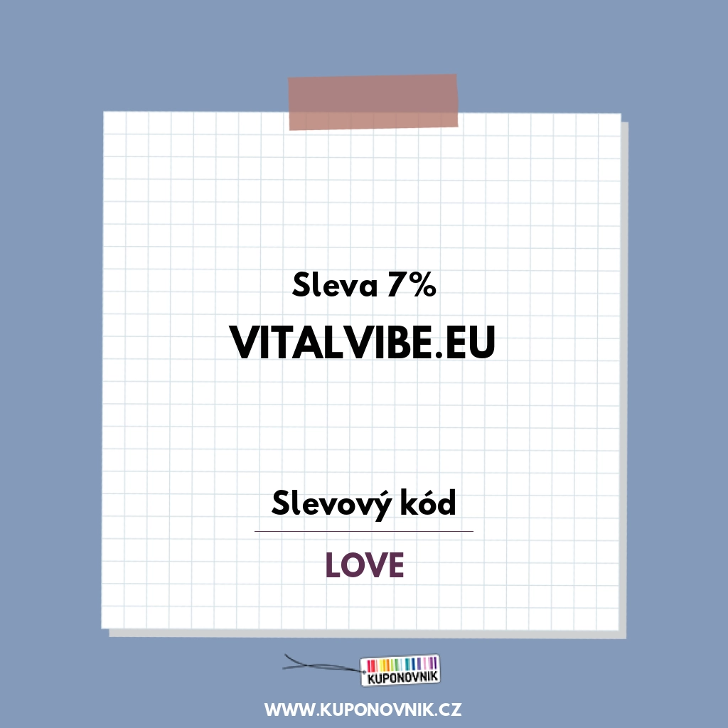 Vitalvibe.eu slevový kód - Sleva 7%