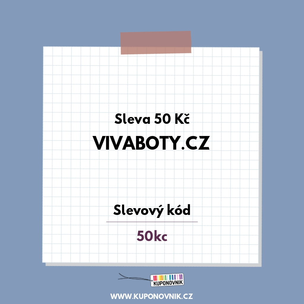 VivaBoty.cz slevový kód - Sleva 50 Kč