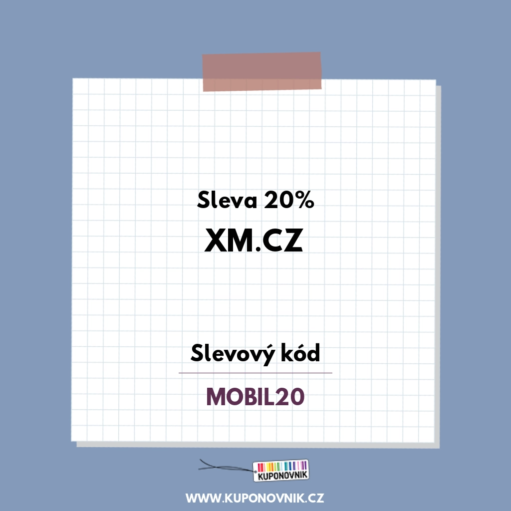 XM.cz slevový kód - Sleva 20%