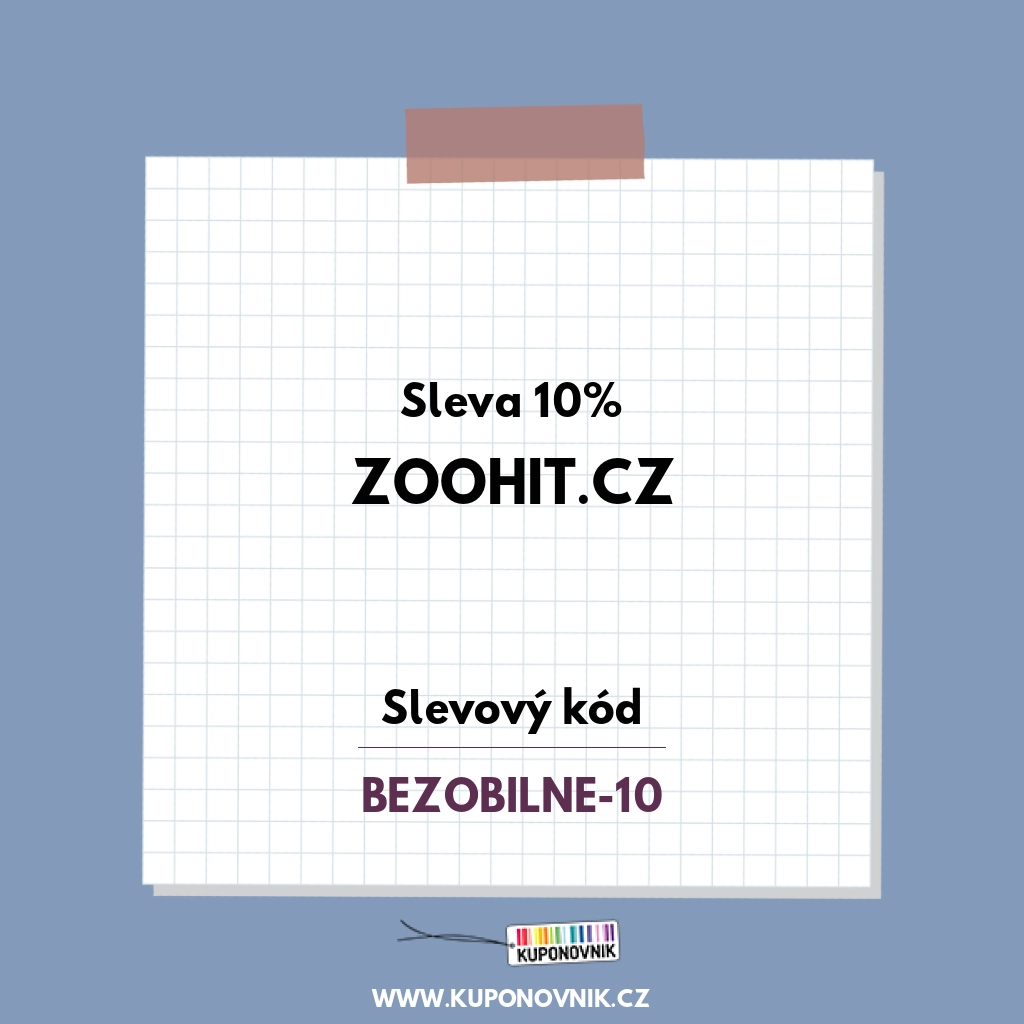 Zoohit.cz slevový kód - Sleva 10%