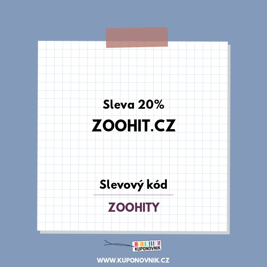 Zoohit.cz slevový kód - Sleva 20%