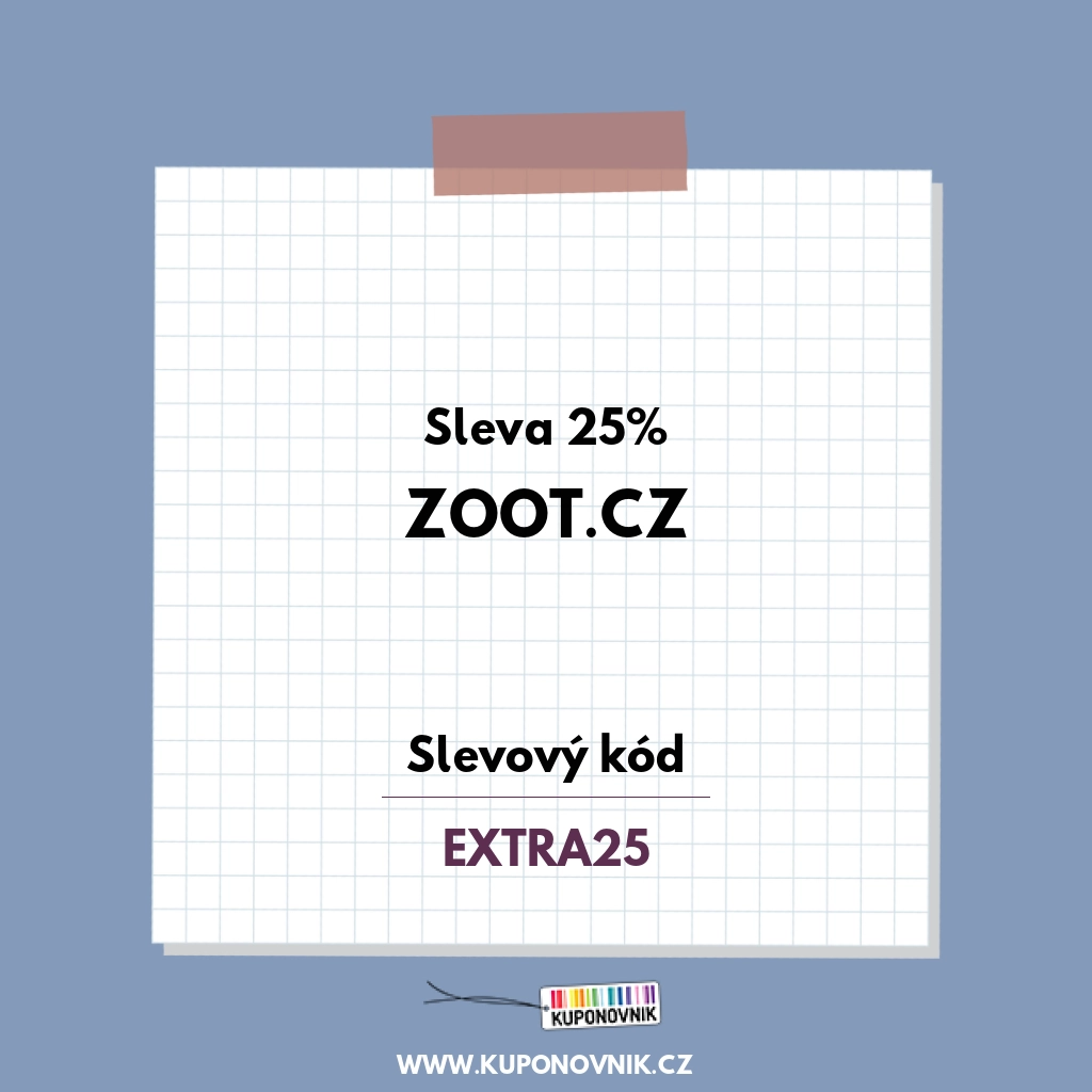 Zoot.cz slevový kód - Sleva 25%